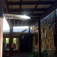 Stainless Steel Clothesline mounted on Post