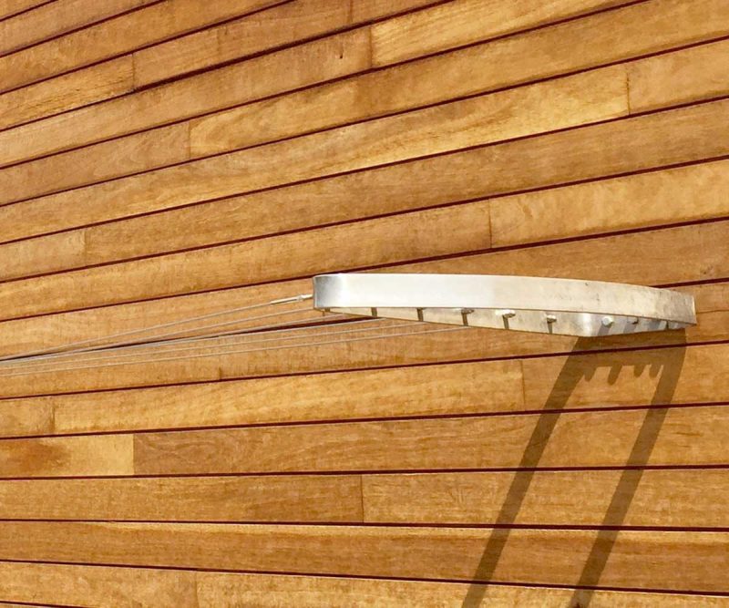 Wall Mounted Clothesline Brick, Timber and Steel Coastal Clotheslines