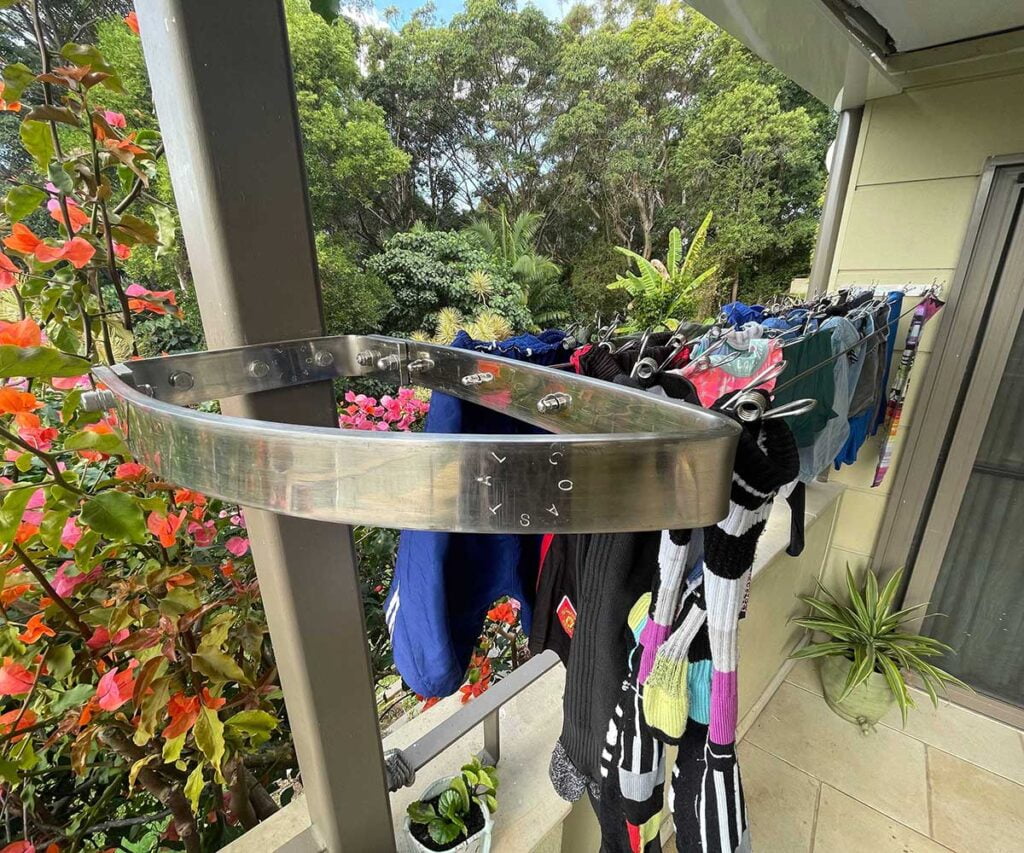 No.1 Stainless Steel Corner Clothesline for Post to Wall