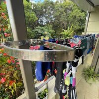 Corner Clothesline Post to Wall