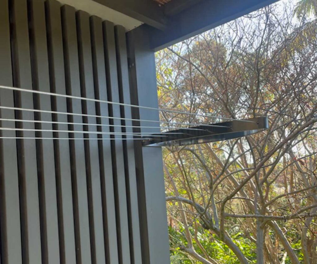 No.1 Stainless Steel Corner Clothesline for Post to Wall