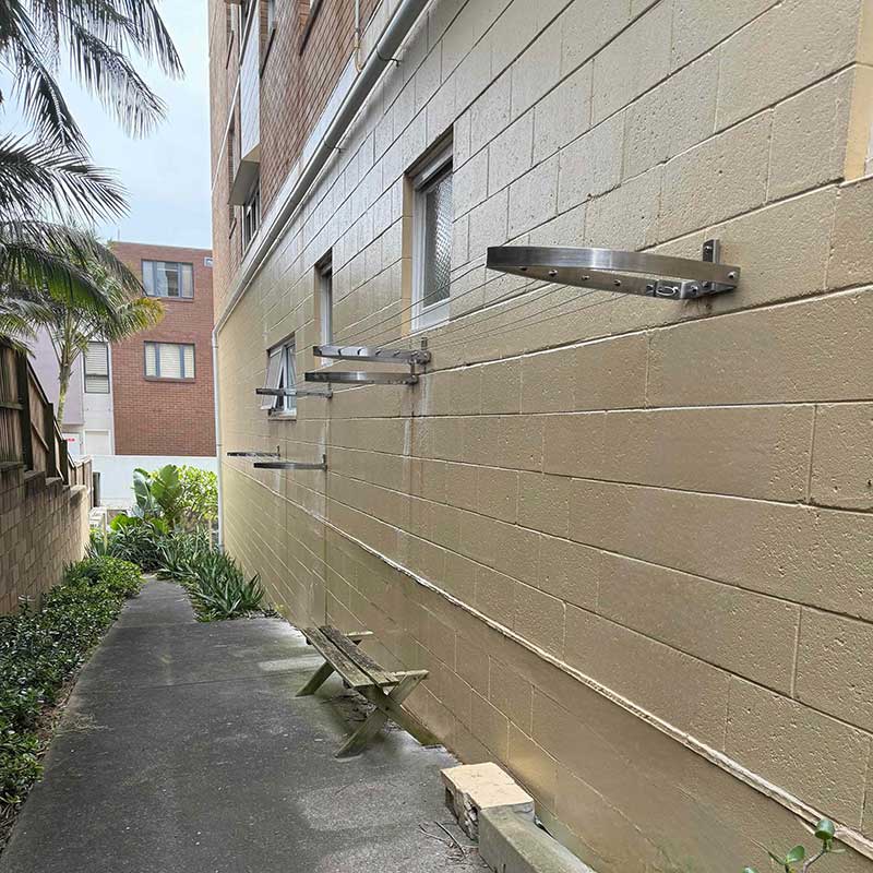 communal apartment strata clotheslines for sustainable drying in Mona Vale, NSW